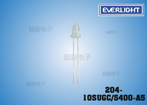 亿光白发绿LED 204-10SUGC/S400-A5 监控专用插件LED