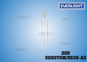 亿光双色插件LED 209SDRSYGW/S530-A3 监视器专用LED