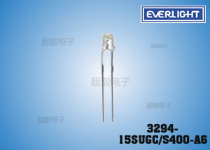 亿光f3圆头绿色插件led 3294-15SUGC/S400-A6 超高亮LE