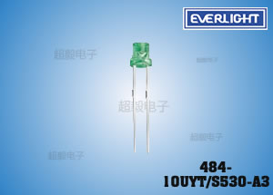 亿光3MM黄光插件LED 484-10UYT/S530-A3 电视机专用LED