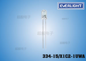 亿光5MM直插LED灯珠 334-15/X1C2-1UWA 背光专用LED灯珠