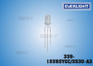 亿光5mm红绿双色灯 339-1SURSYGC/S530-A3 方形直插LED