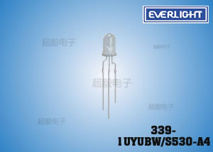 亿光5mm直插红蓝双色LED发光二极管339-1UYUBW/S530-