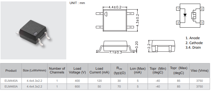 亿光小体积固态继电器光耦有那些？